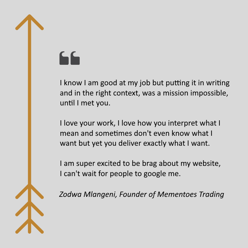 Zodwa Mlangeni Testimonial